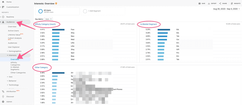 interest Google Analytics Enable