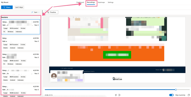 Session Recording Microsoft Clarity