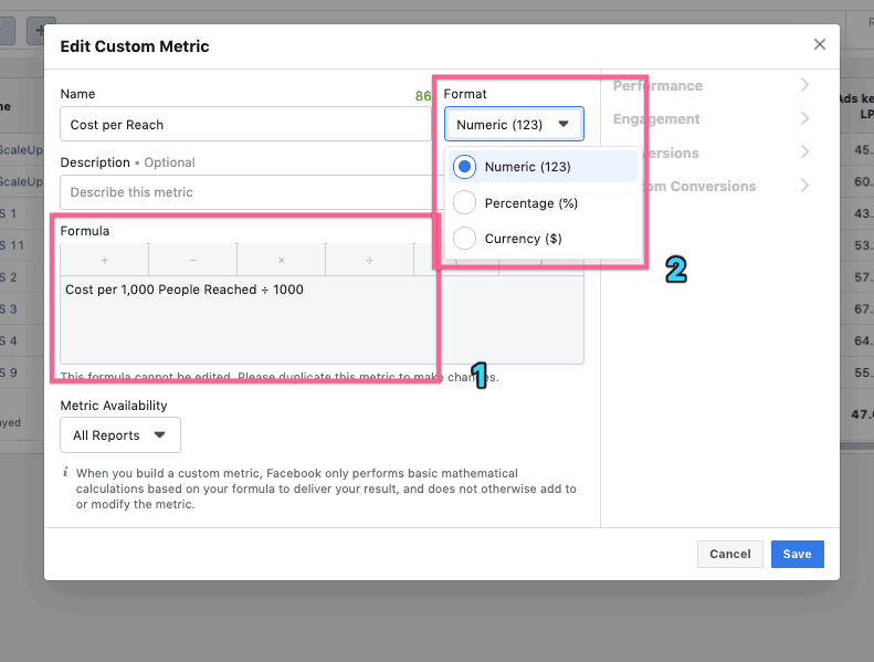 Custom Metrics Facebook Ads - Digital Pustaka Lebah