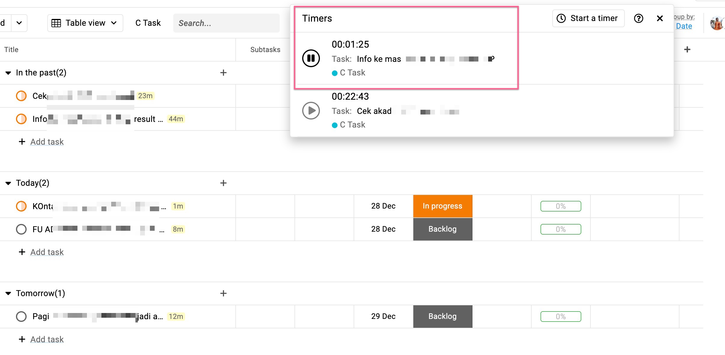 Time tracker - Digitalytics.id